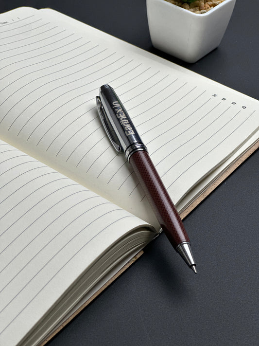 Silver mocha elegance rotating pen