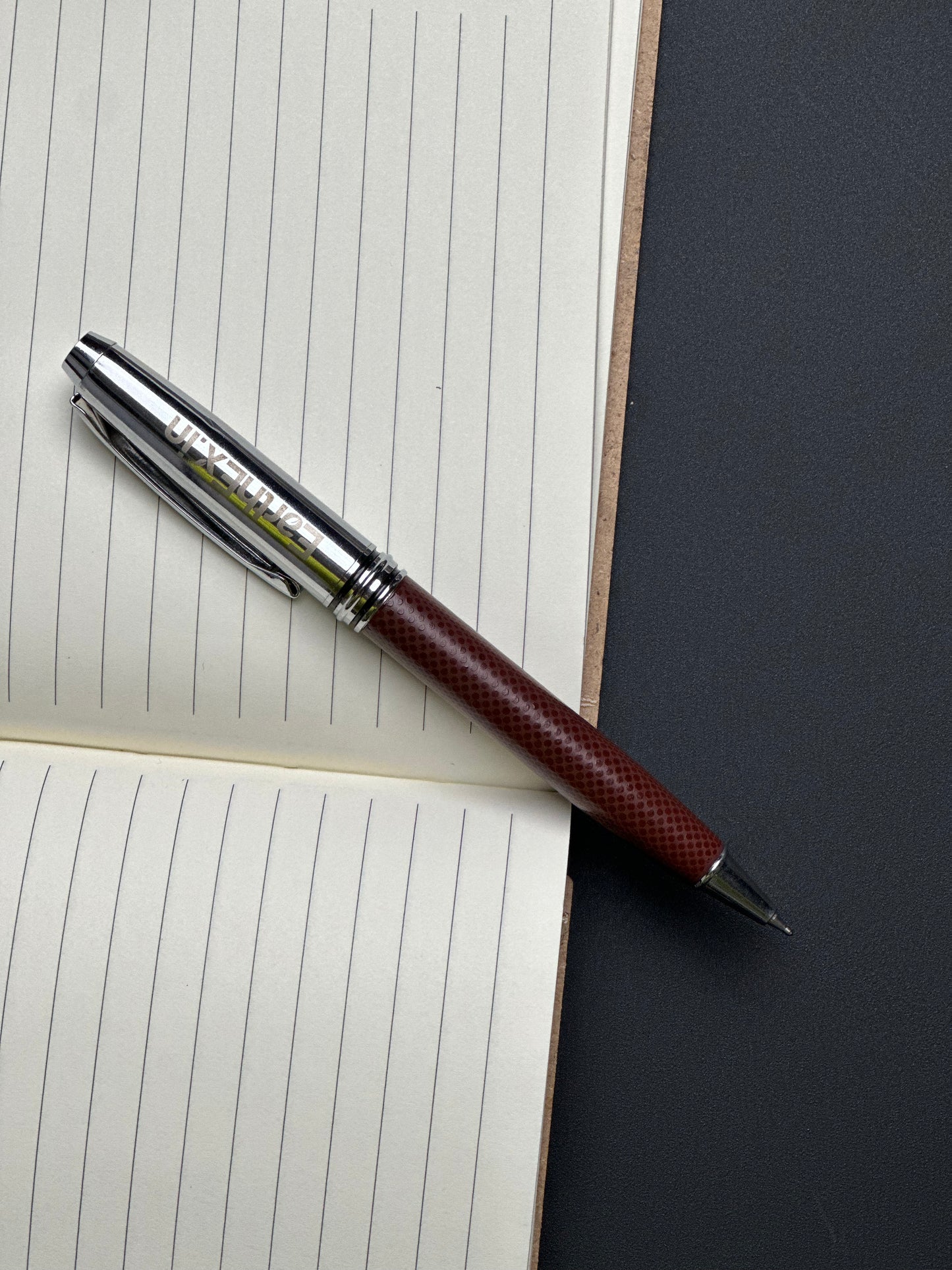 Silver mocha elegance rotating pen