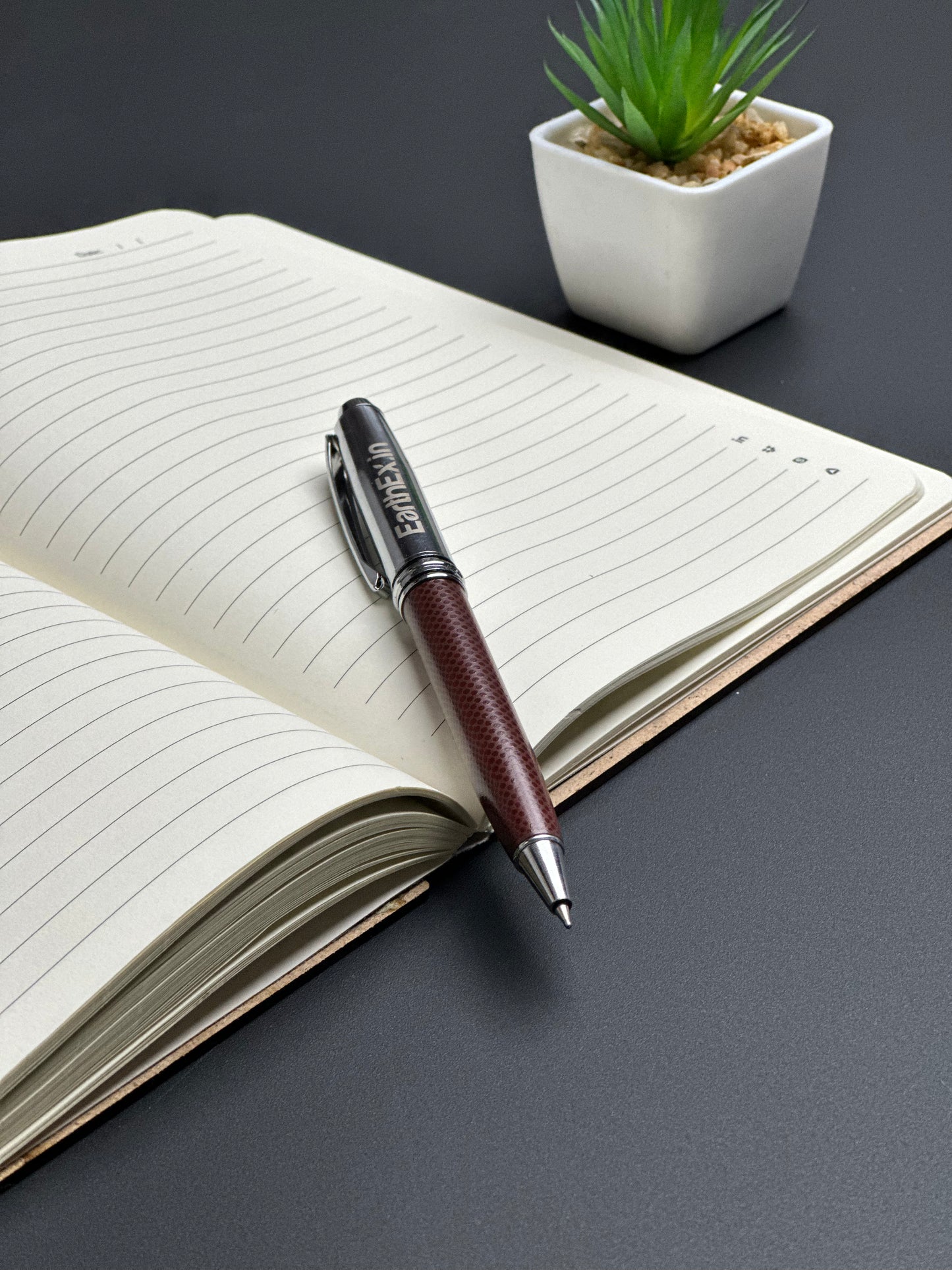 Silver mocha elegance rotating pen