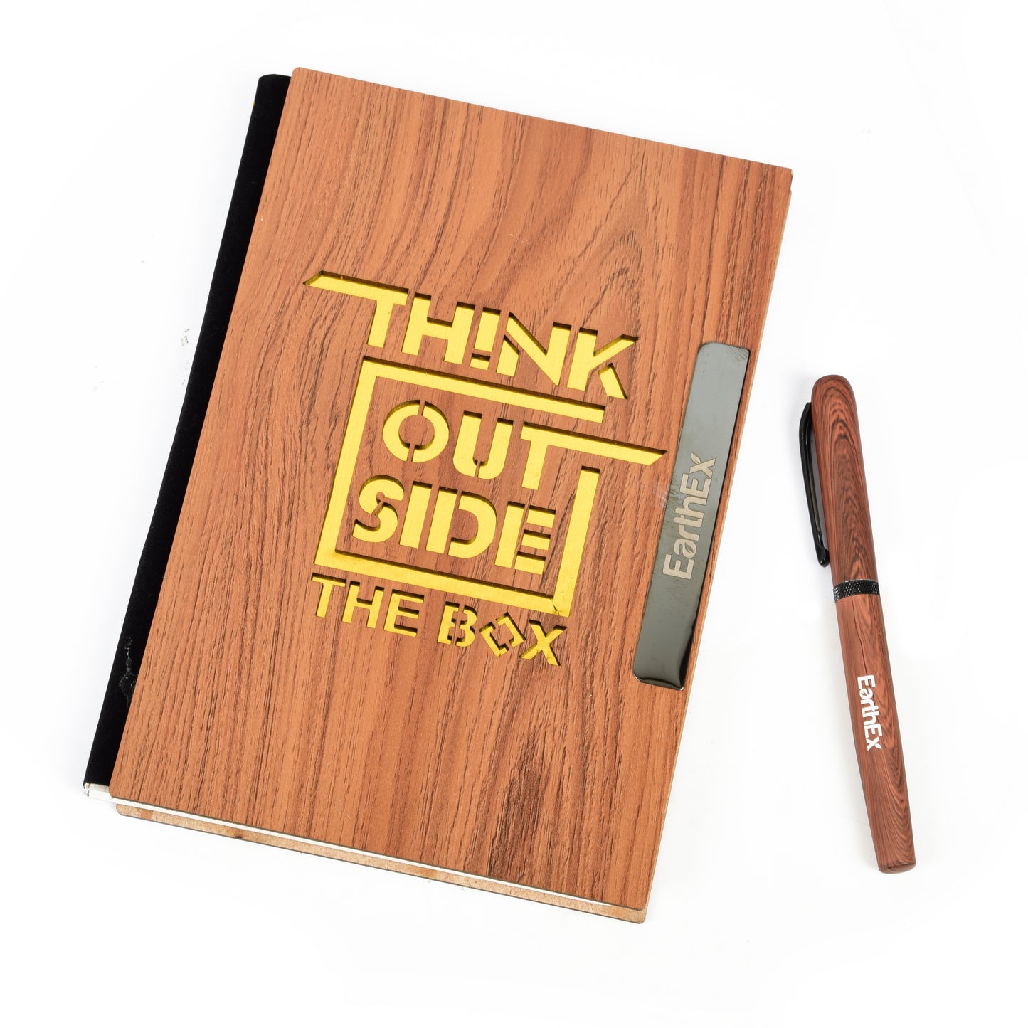 Thinking Outside The Box | Diary Pen Set | Wooden Cover