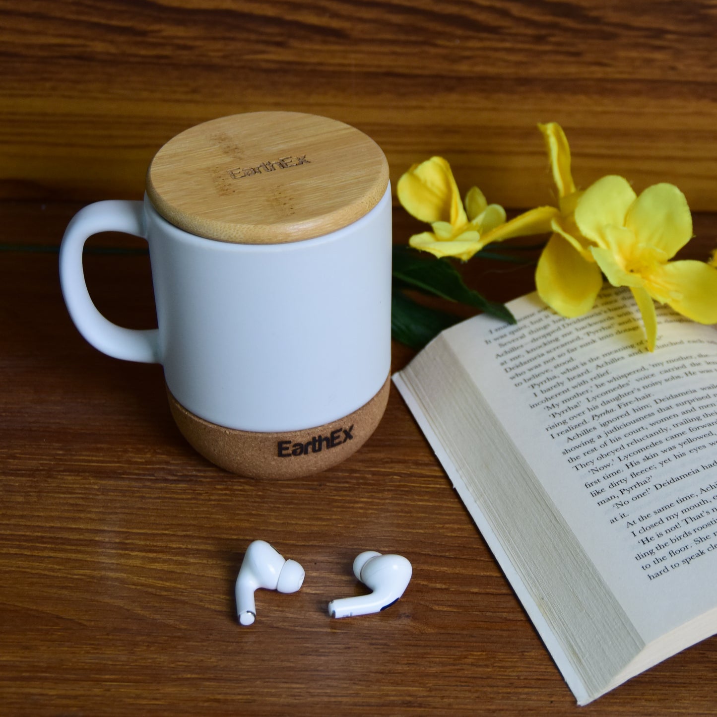 Sustainable Cork Base Bamboo Lid Mug